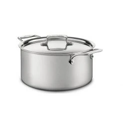 All-Clad D5 Brushed Stainelss Steel Stockpot & Lid | 8 Qt.