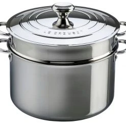 Le Creuset 9 Qt. Stock Pot With Lid & Deep Colander Insert