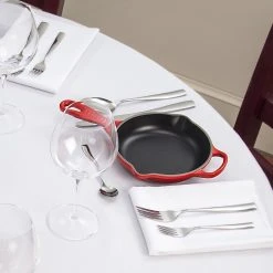 Le Creuset 6" Signature Enameled Cast Iron Skillet | Cerise/Cherry Red -Cuisinart Shop ceriseskillet2