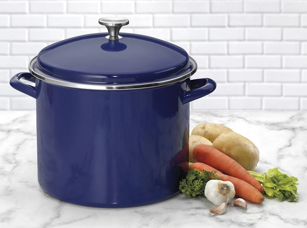 Cuisinart Chef's Classic 12 Qt. Stock Pots - Enamel On Steel Available In Multiple Colors 4 Cuisinart Chef's Classic 12 Qt. Stock Pots - Enamel On Steel Available In Multiple Colors - Image 2