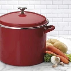 Cuisinart Chef's Classic 12-Quart Enamel On Steel Stockpot With Cover | Red 4 Cuisinart Chef's Classic 12-Quart Enamel On Steel Stockpot With Cover | Red -Cuisinart Shop cuisinart chef s classic red 12qt eos12628r life altered