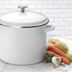 Cuisinart Chef's Classic 12-Quart Enamel On Steel Stockpot With Cover | White 5 Cuisinart Chef's Classic 12-Quart Enamel On Steel Stockpot With Cover | White -Cuisinart Shop cuisinart chef s classic white 12qt eos12628w life altered