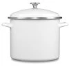 Cuisinart Chef's Classic 12-Quart Enamel On Steel Stockpot With Cover | White 1 Cuisinart Chef's Classic 12-Quart Enamel On Steel Stockpot With Cover | White -Cuisinart Shop eos12628w sd silo altered