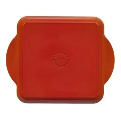 Le Creuset 9.5" Square Signature Enameled Cast Iron Griddle Pan | Flame Orange -Cuisinart Shop flamegriddle2