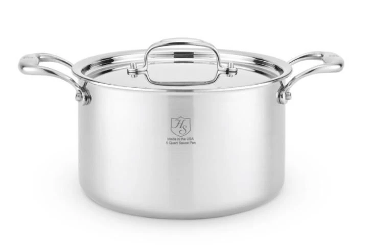 Heritage Steel Cookware Stainless Steel Stock Pot With Cover | 5 Qt. 3 Heritage Steel Cookware Stainless Steel Stock Pot With Cover | 5 Qt.