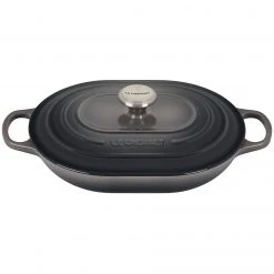 Le Creuset 3.75 Qt. Oval Signature Casserole With Stainless Steel Knob | Oyster Grey